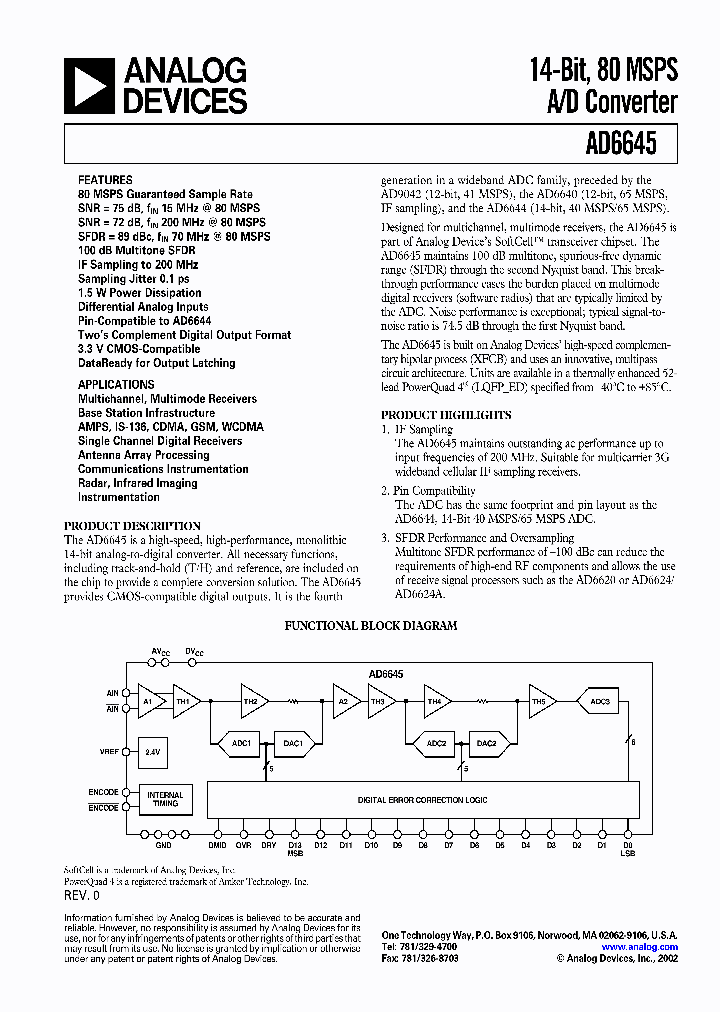 AD6645_77809.PDF Datasheet