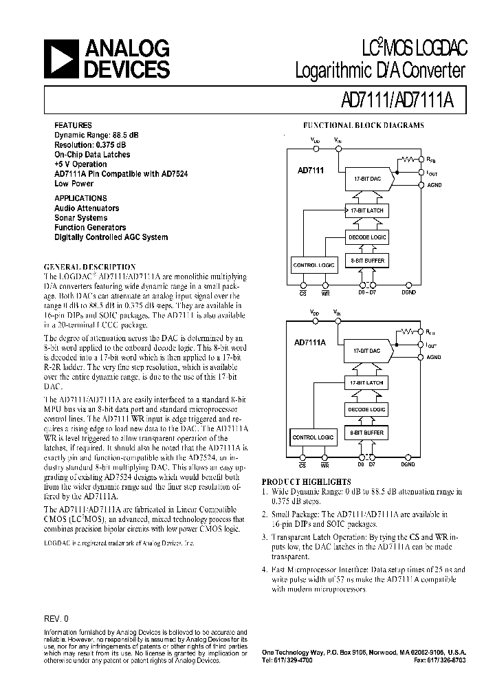 AD7111_20768.PDF Datasheet