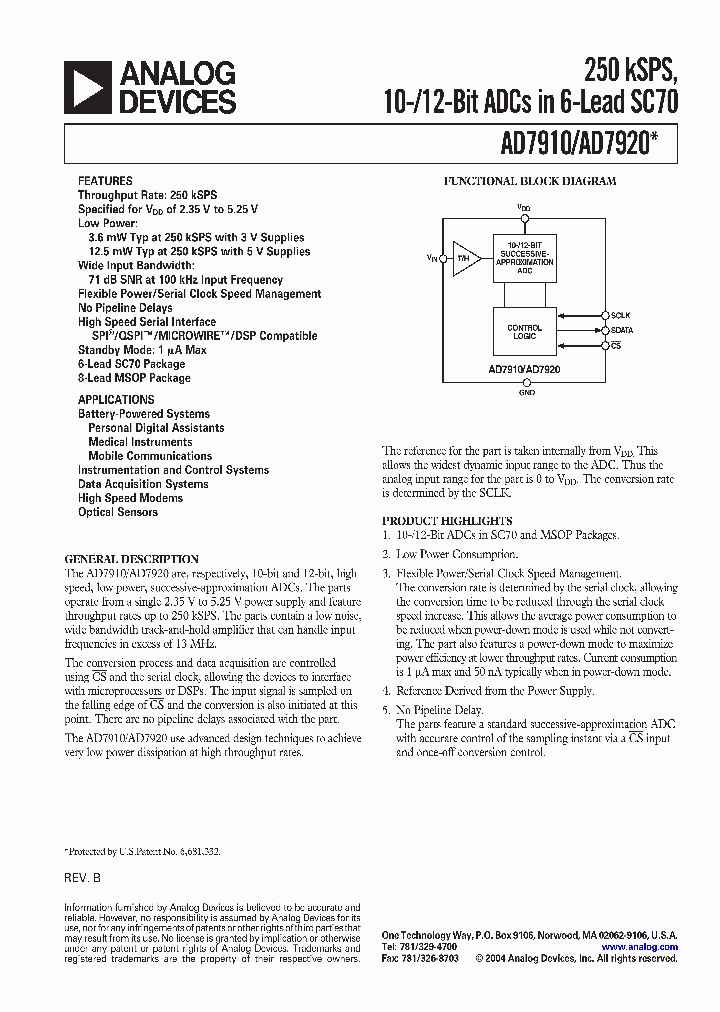 AD7920_177237.PDF Datasheet