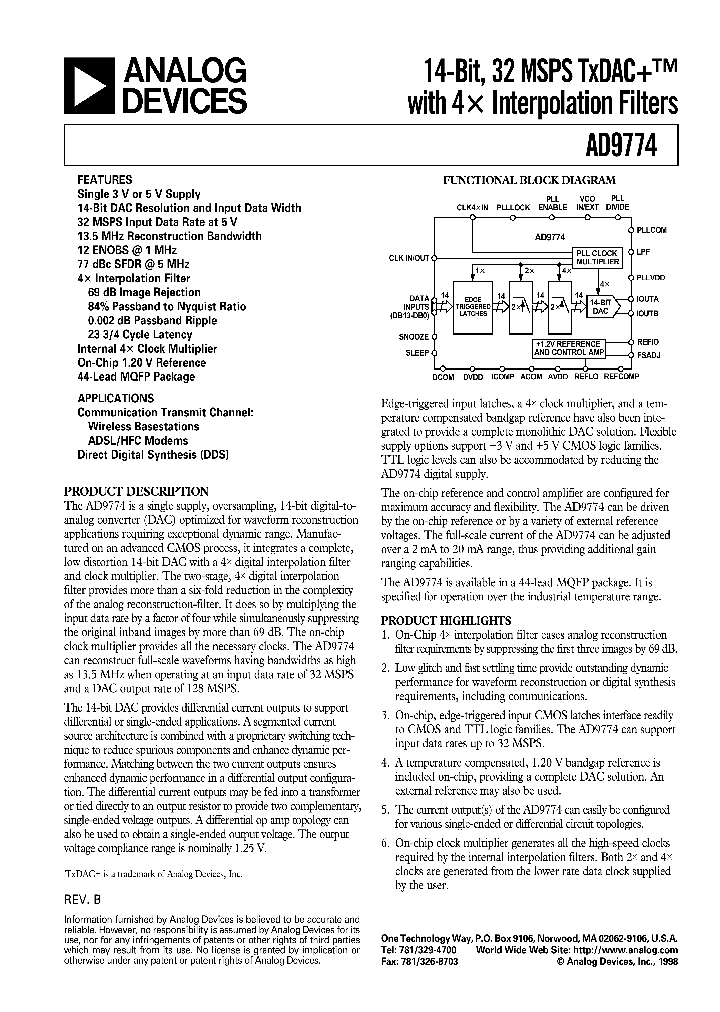 AD9774_130555.PDF Datasheet