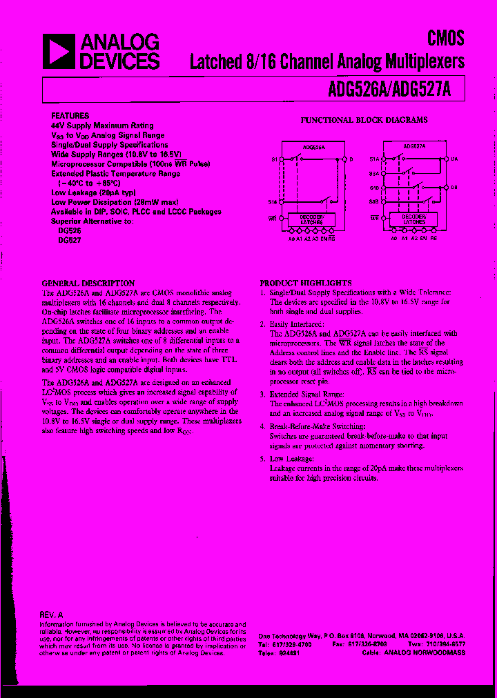 ADG526_119289.PDF Datasheet