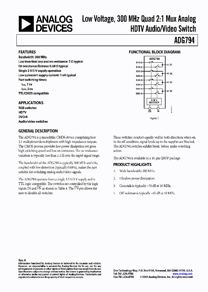 ADG794_192297.PDF Datasheet