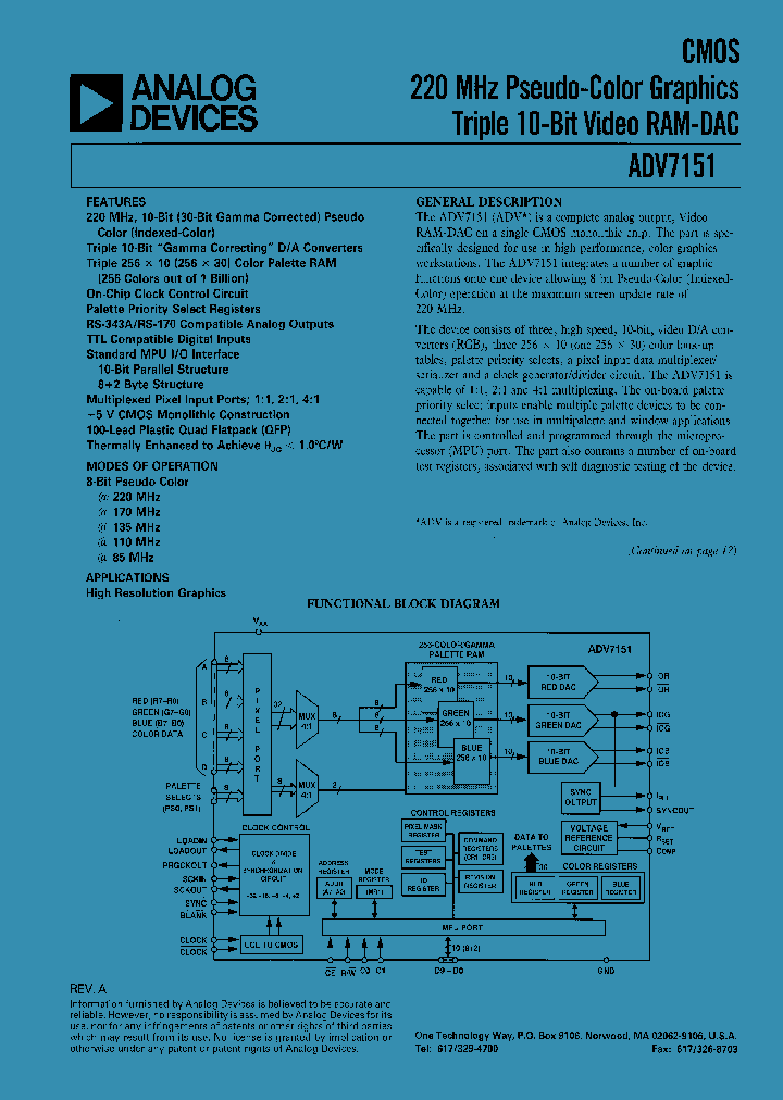 ADV7151_151967.PDF Datasheet