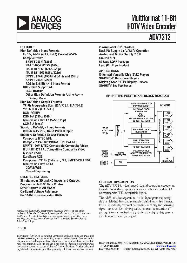 ADV7312_21451.PDF Datasheet