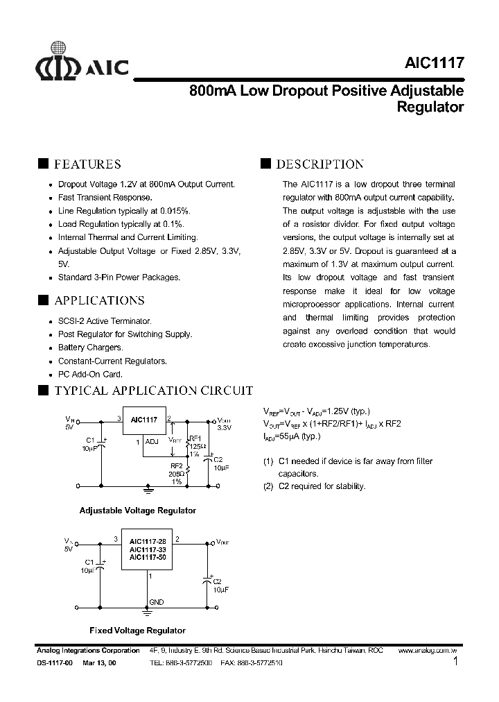 AIC1117CE_135822.PDF Datasheet