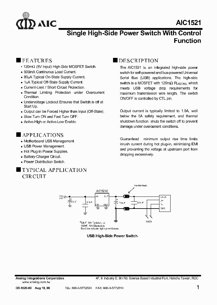 AIC1521_95546.PDF Datasheet