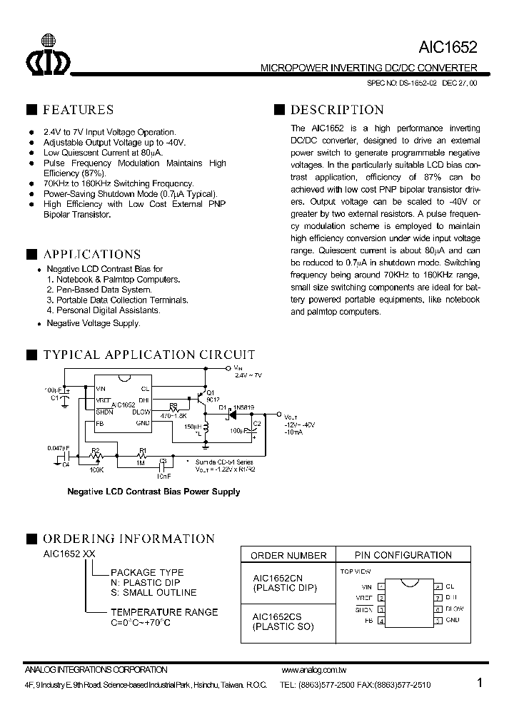 AIC1652_108279.PDF Datasheet
