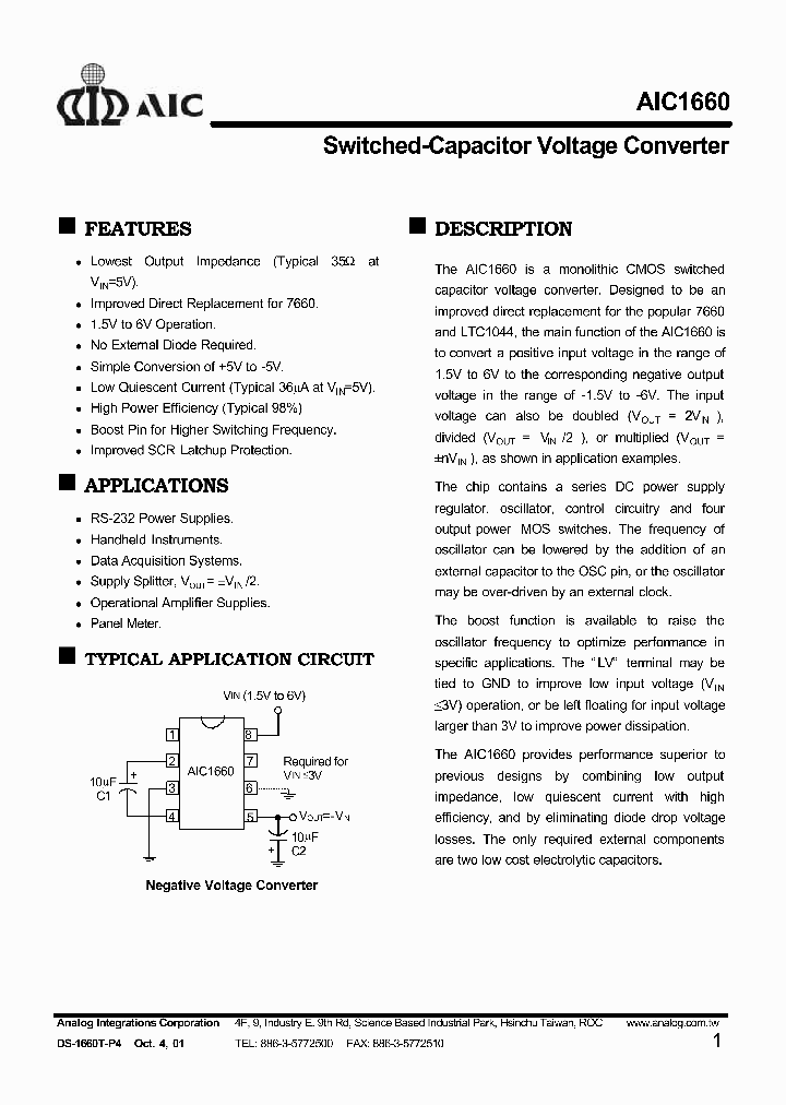 AIC1660_159862.PDF Datasheet