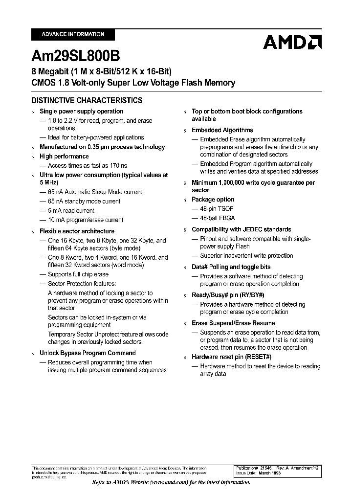 AM29SL800B_120899.PDF Datasheet