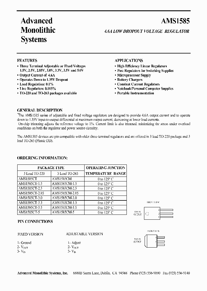 AMS1585_161877.PDF Datasheet