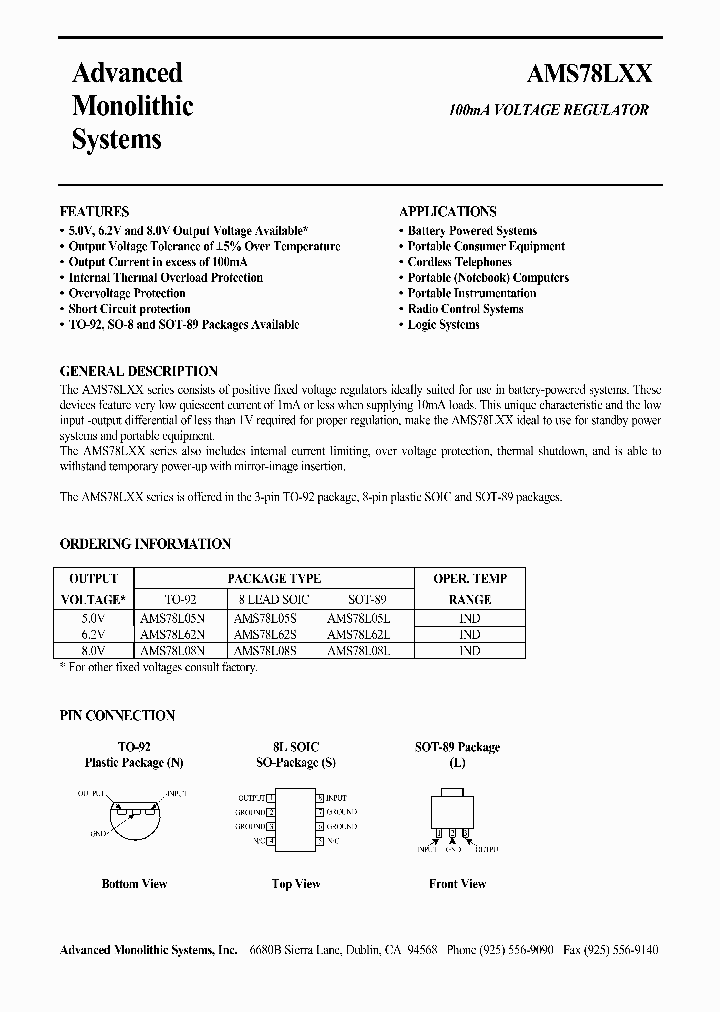 AMS78L05L_177467.PDF Datasheet