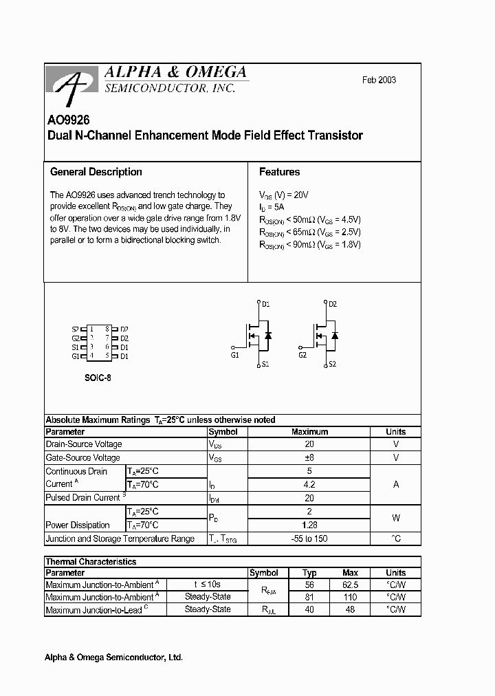 AO9926_178738.PDF Datasheet