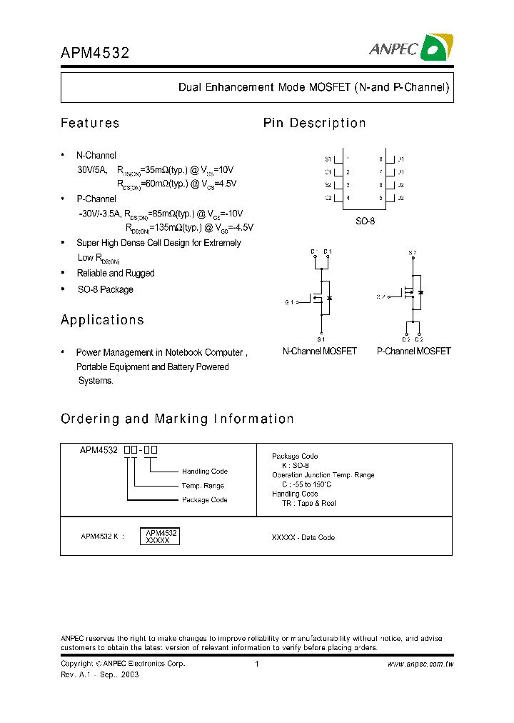 APM4532_156334.PDF Datasheet