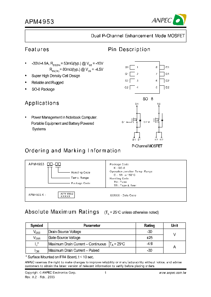 APM4953_162657.PDF Datasheet