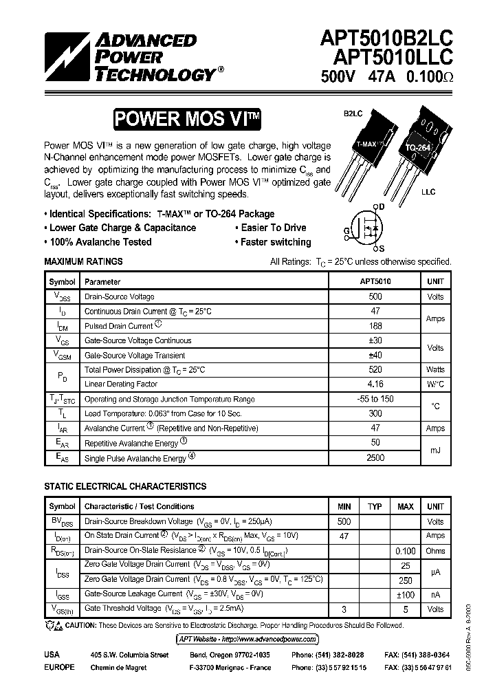 APT5010LLC_42232.PDF Datasheet