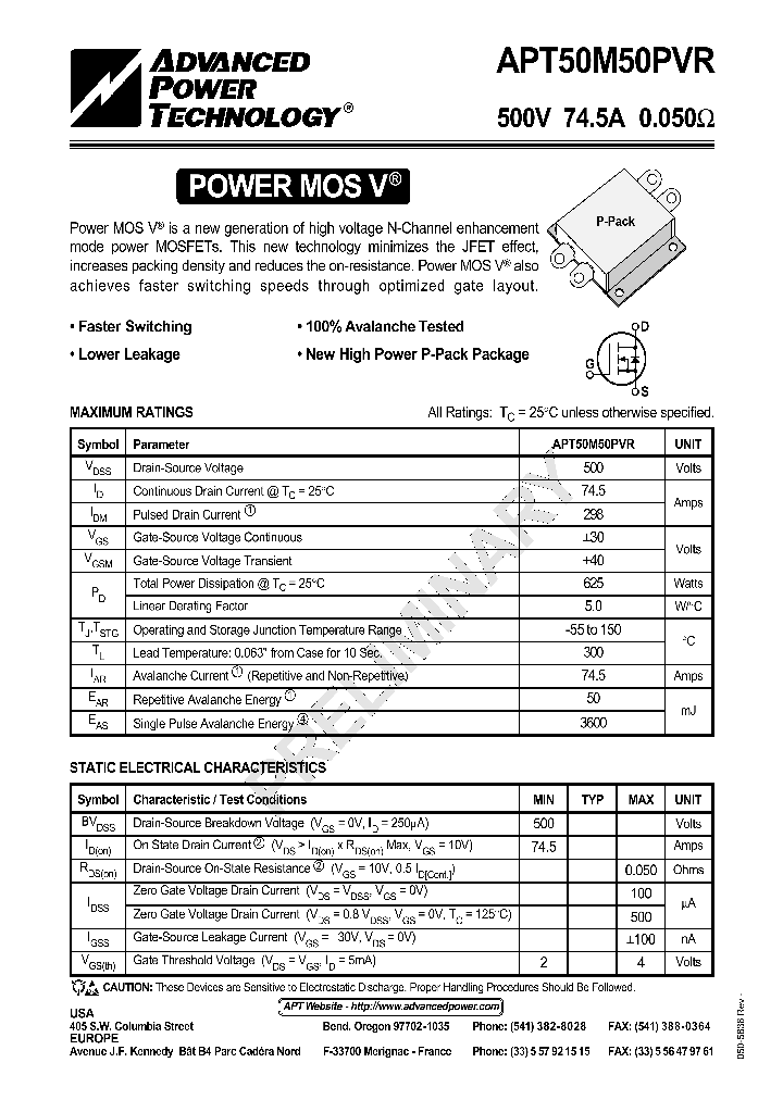 APT50M50_42304.PDF Datasheet