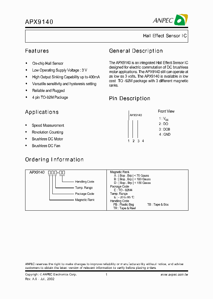 APX9140_48600.PDF Datasheet