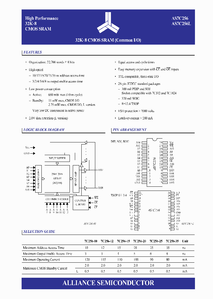 AS7C256_21612.PDF Datasheet