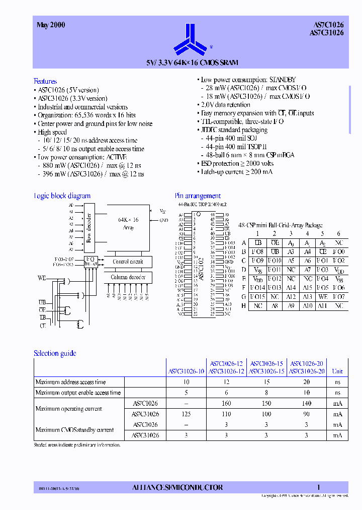 AS7C31026_93351.PDF Datasheet