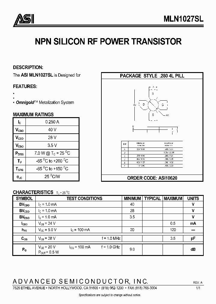 ASI10620_132618.PDF Datasheet