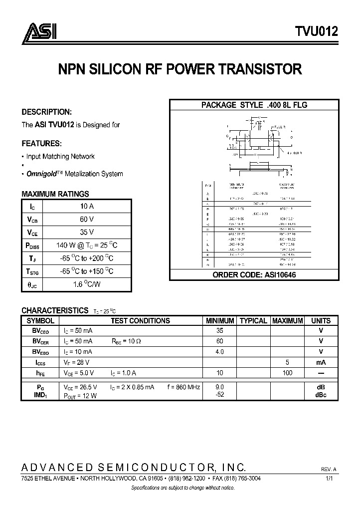 ASI10646_132710.PDF Datasheet