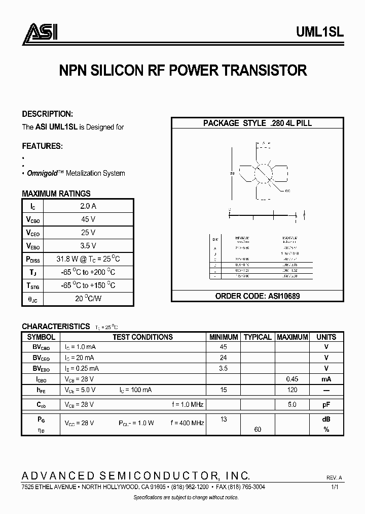 UML1SL_59375.PDF Datasheet