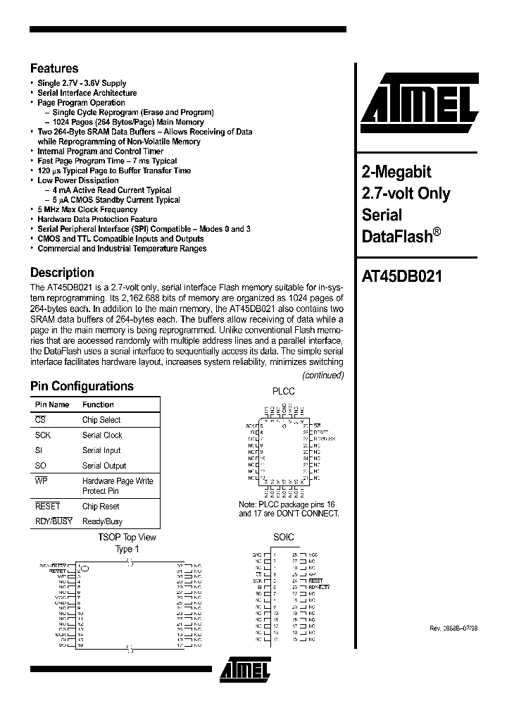AT45DB021_22121.PDF Datasheet