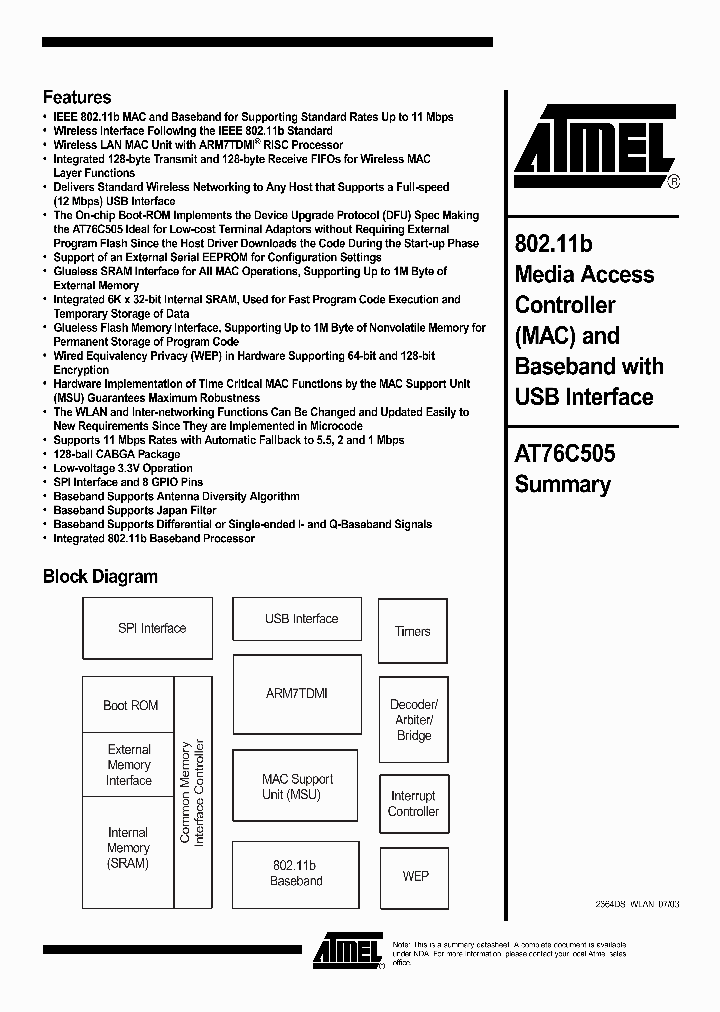 AT76C505_173100.PDF Datasheet