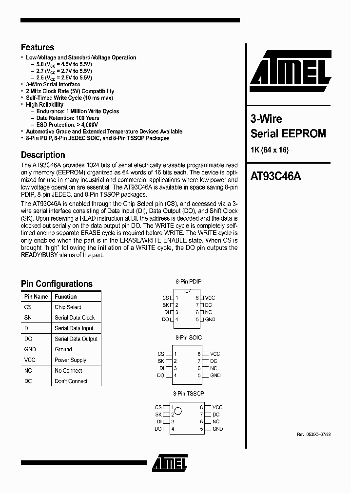 AT93C46A_1996.PDF Datasheet