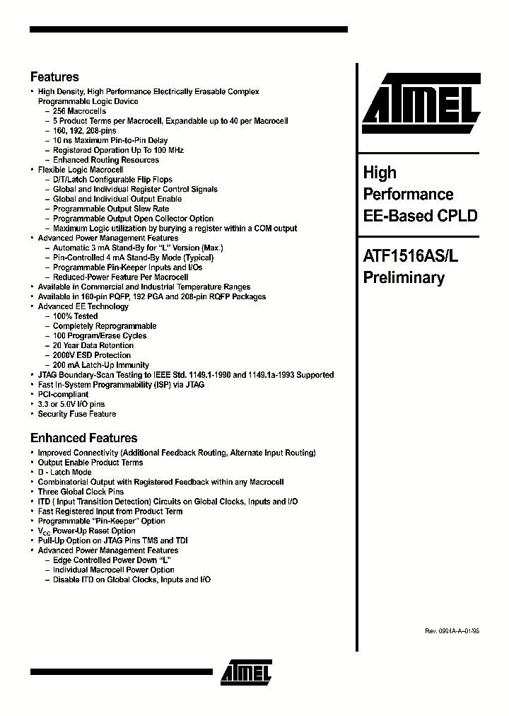 ATF1516AS-10UC192_61059.PDF Datasheet