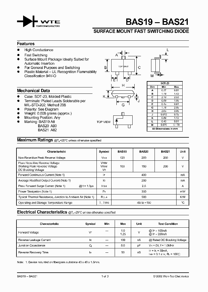 BAS19-T1_155288.PDF Datasheet