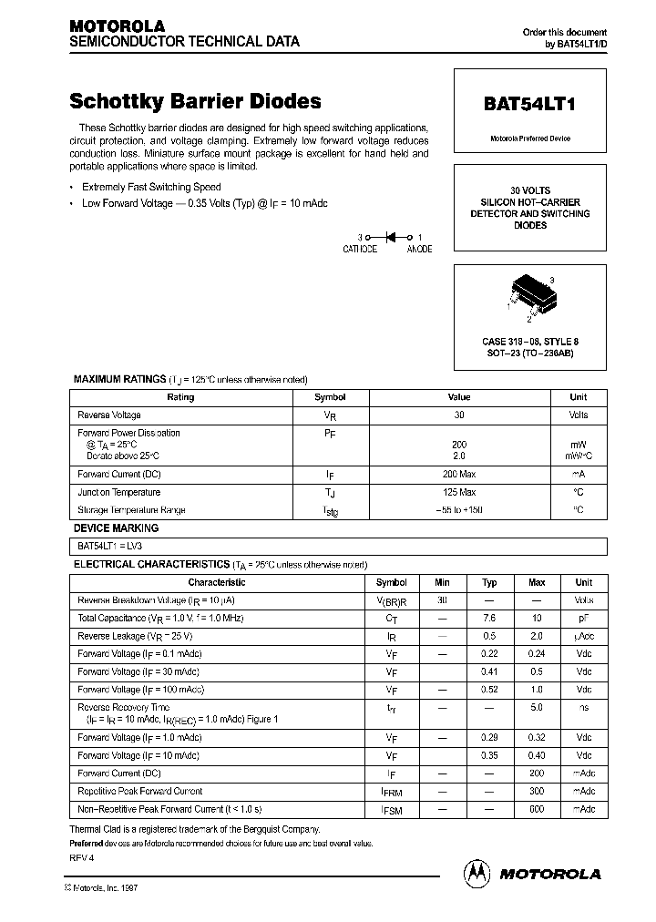 BAT54LT1_73387.PDF Datasheet