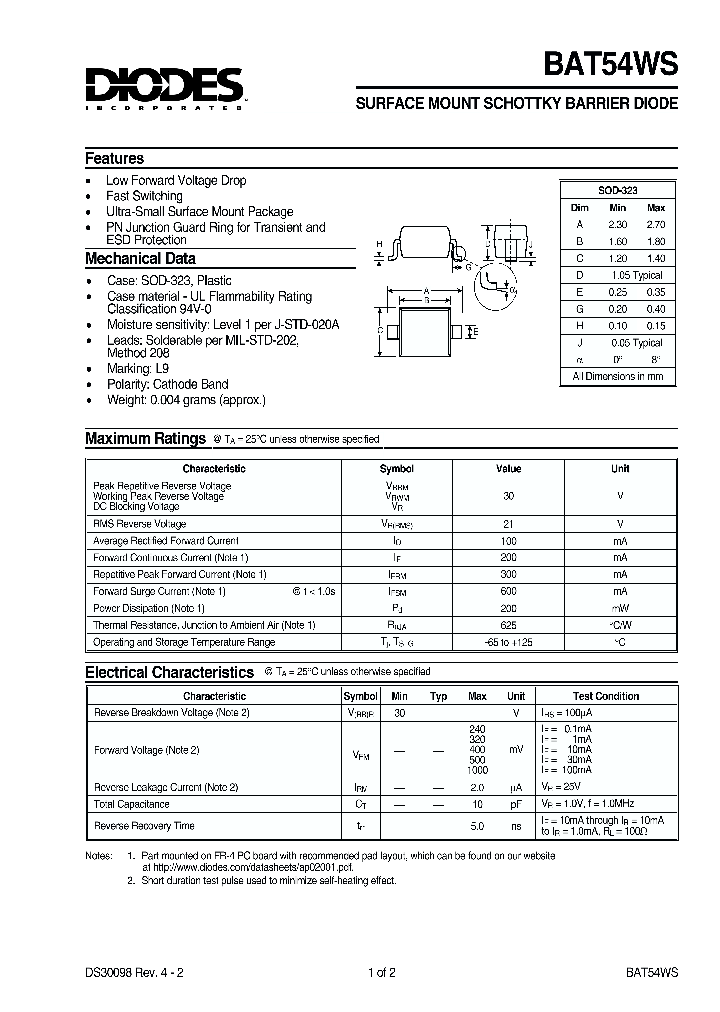 BAT54WS-7_158135.PDF Datasheet