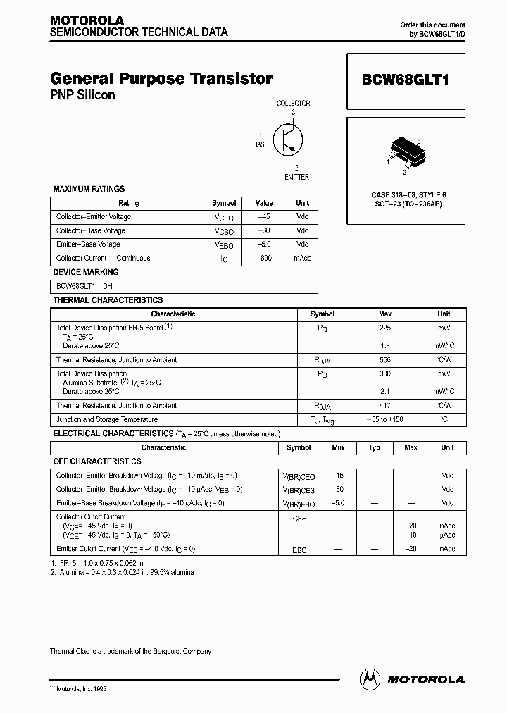 BCW68GLT1_158314.PDF Datasheet