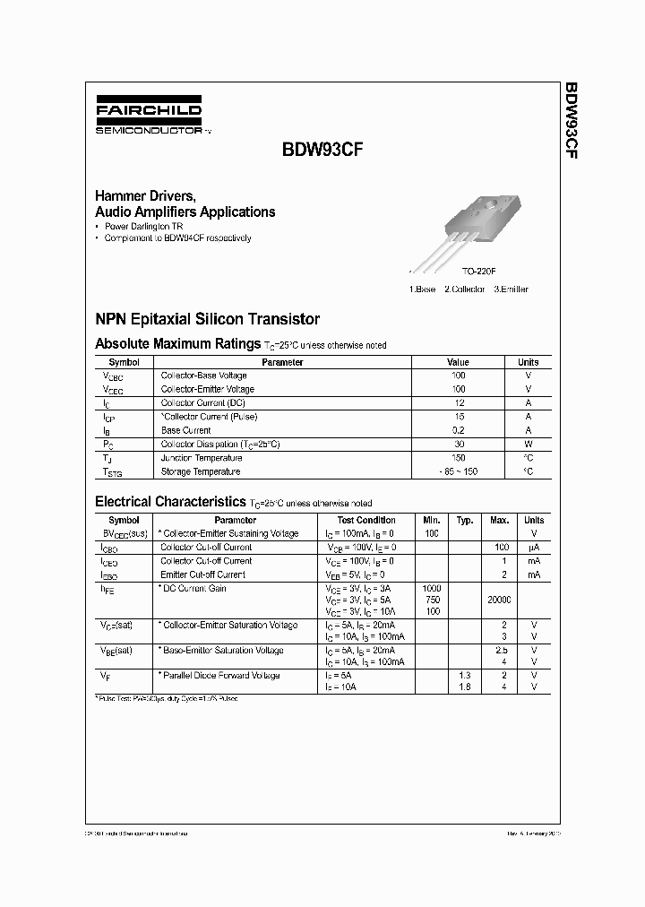 BDW93CF_158403.PDF Datasheet