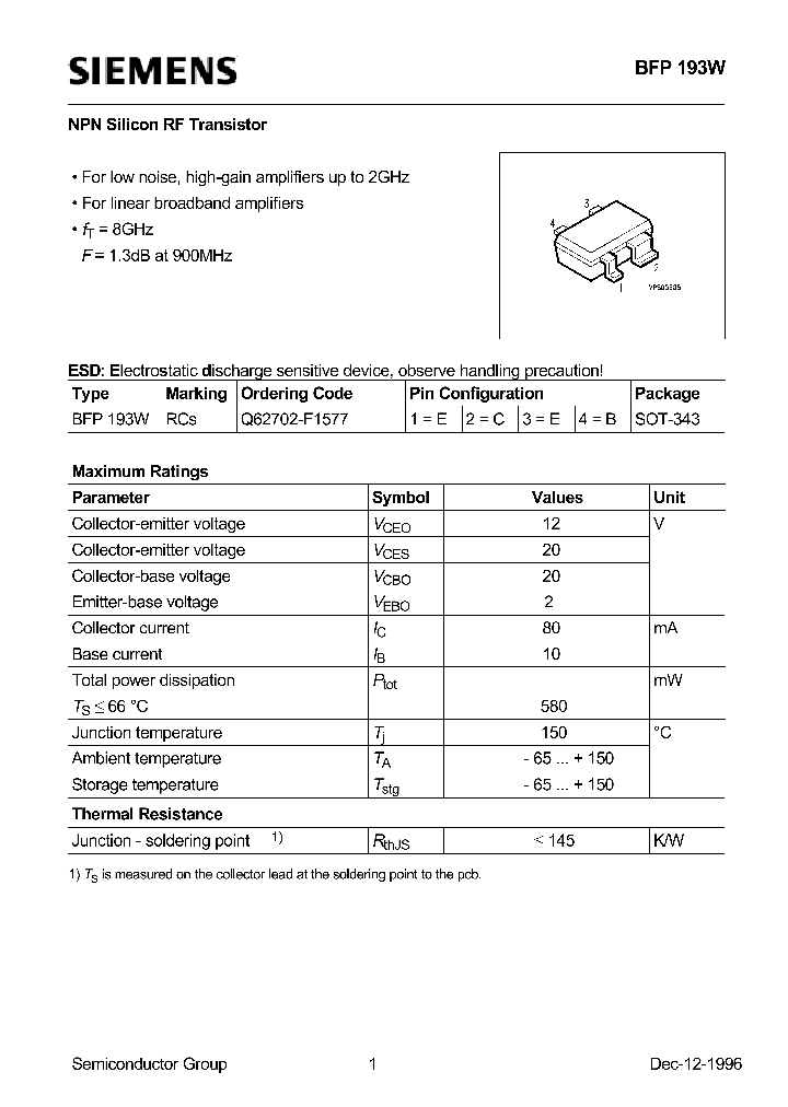 BFP193W_147794.PDF Datasheet