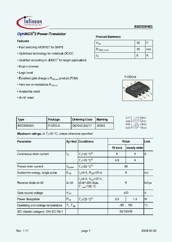 BSO350N03_161649.PDF Datasheet