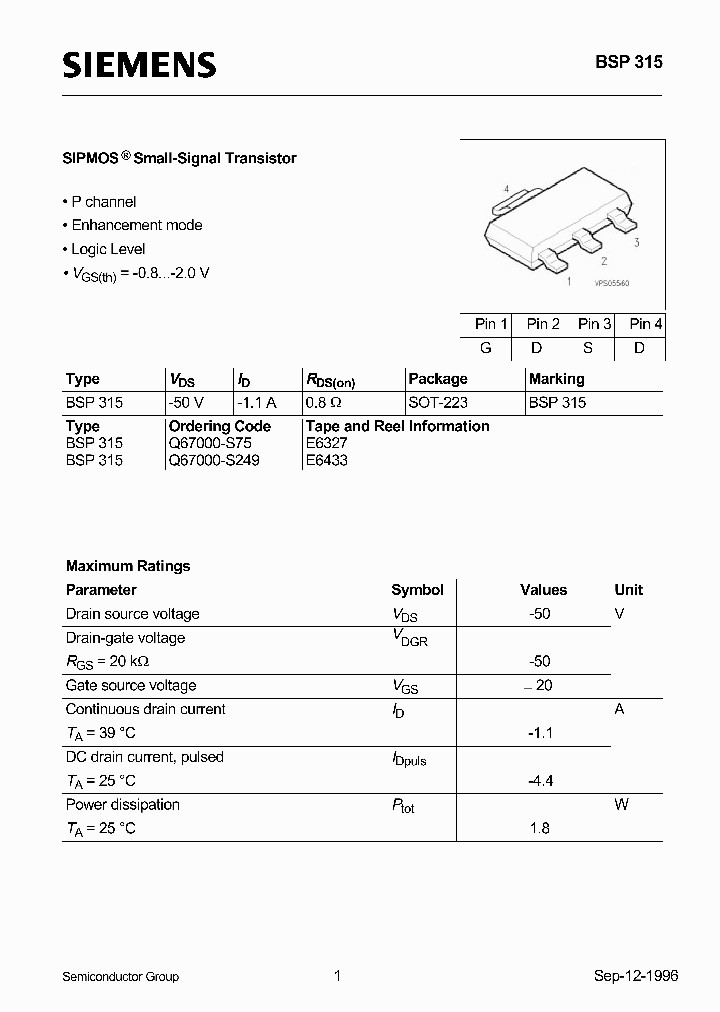 BSP315_163706.PDF Datasheet