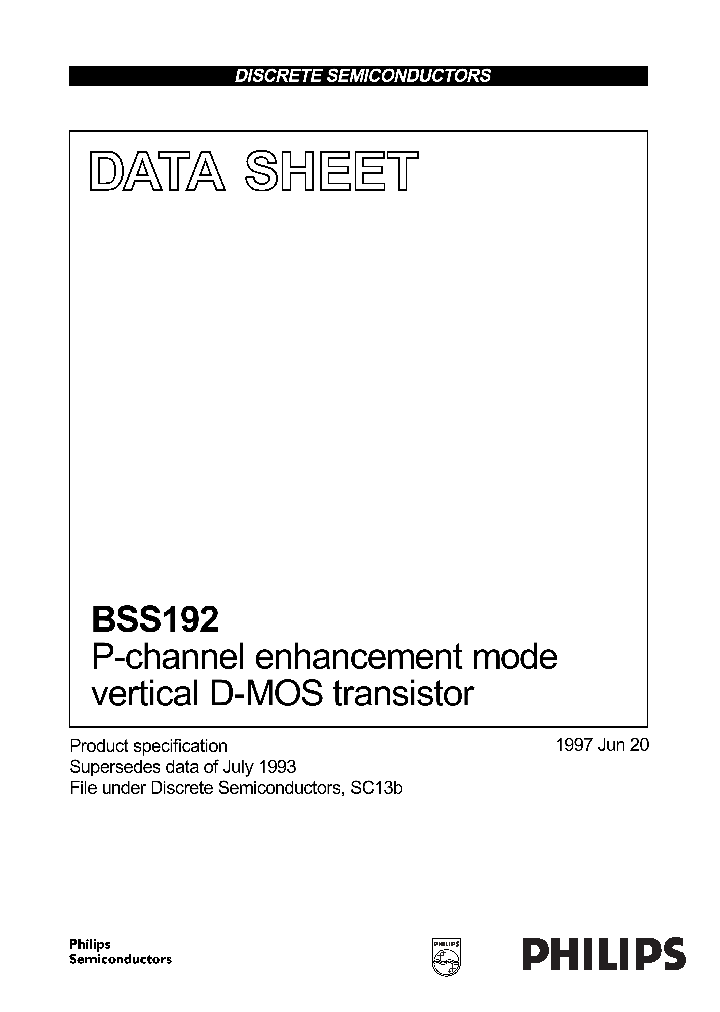 BSS192_136191.PDF Datasheet