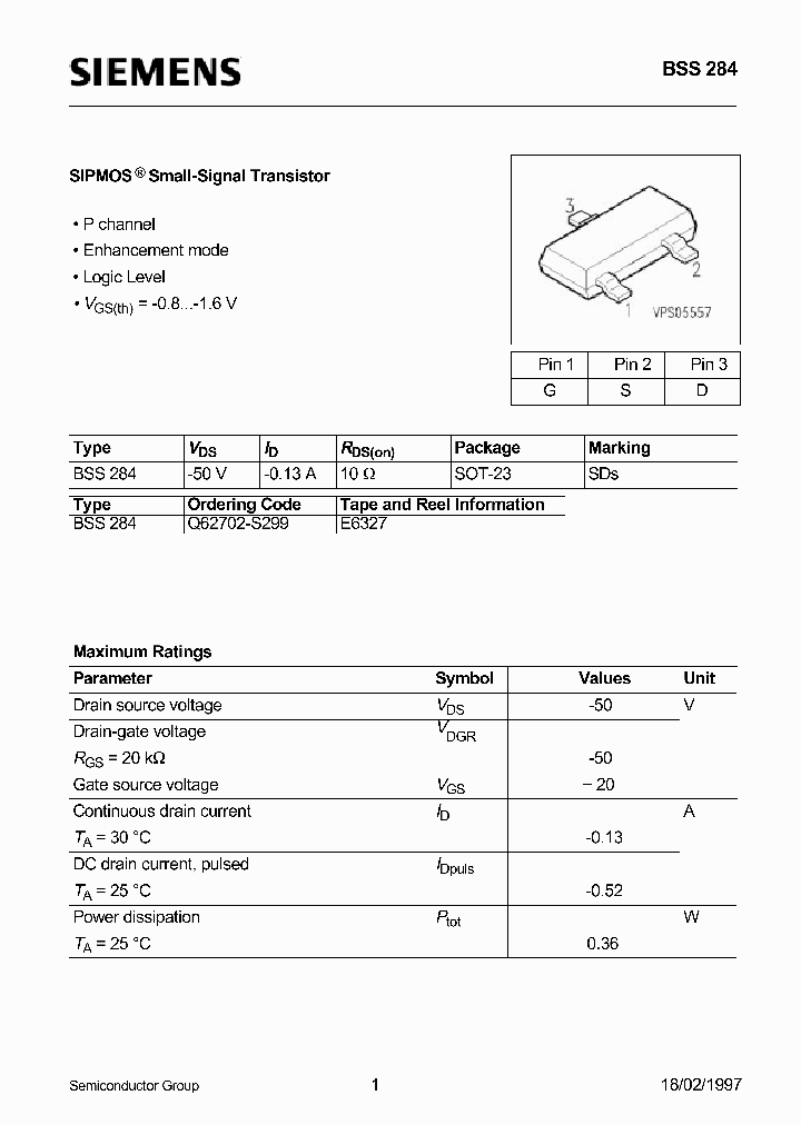 BSS284_193510.PDF Datasheet