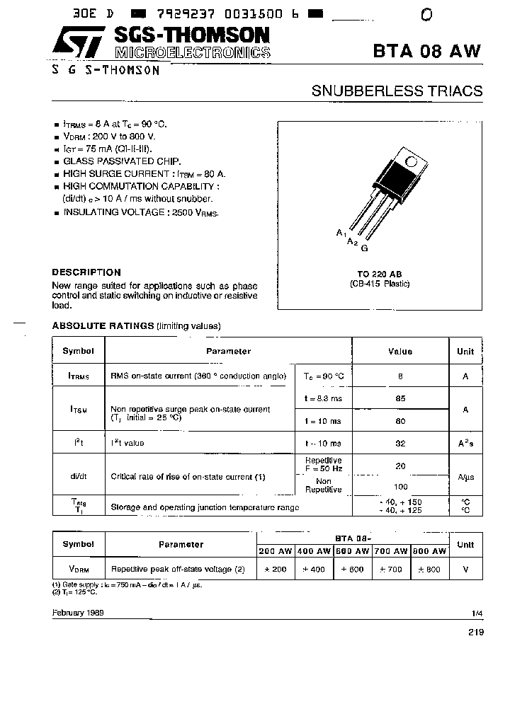 BTA08-200AW_72575.PDF Datasheet