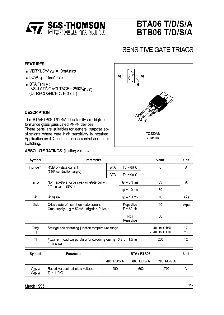 BTB06_72055.PDF Datasheet