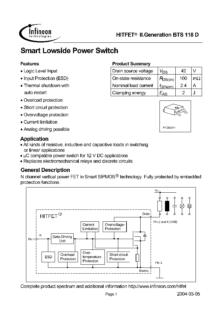 BTS118D_8568.PDF Datasheet