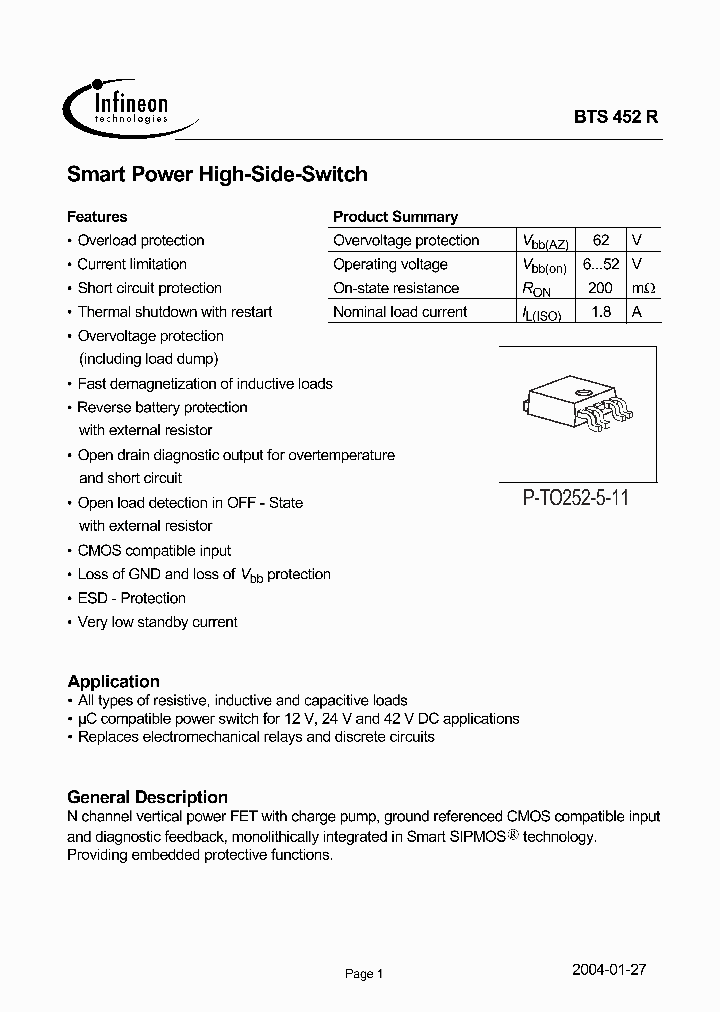 BTS452R_101870.PDF Datasheet