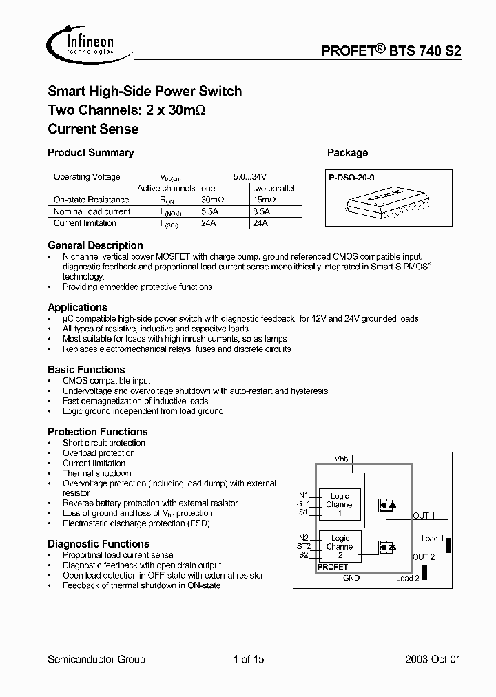 BTS740S2_95138.PDF Datasheet