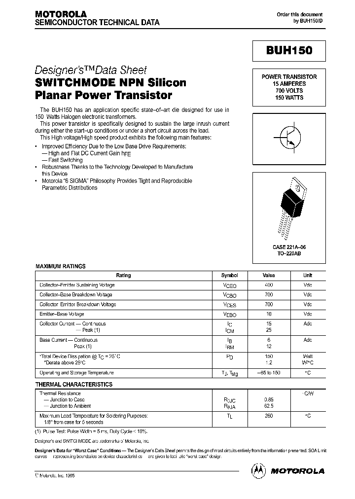 BUH150_60641.PDF Datasheet