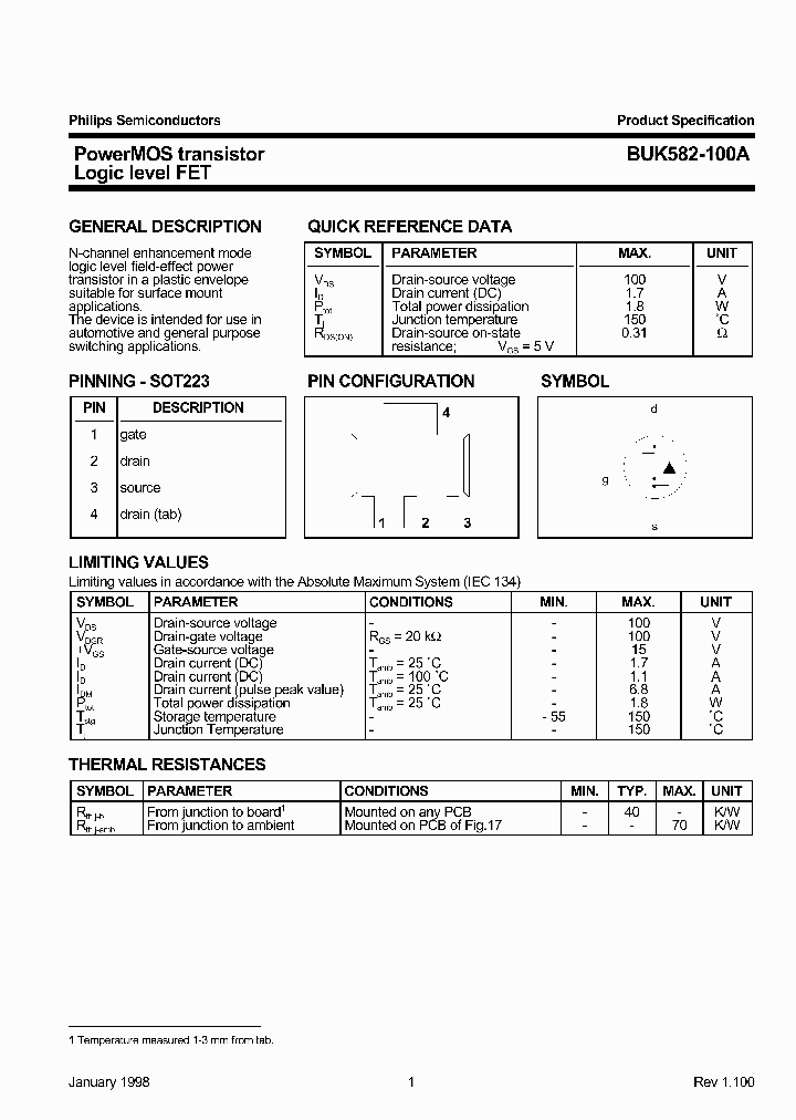 BUK582-100A_173905.PDF Datasheet