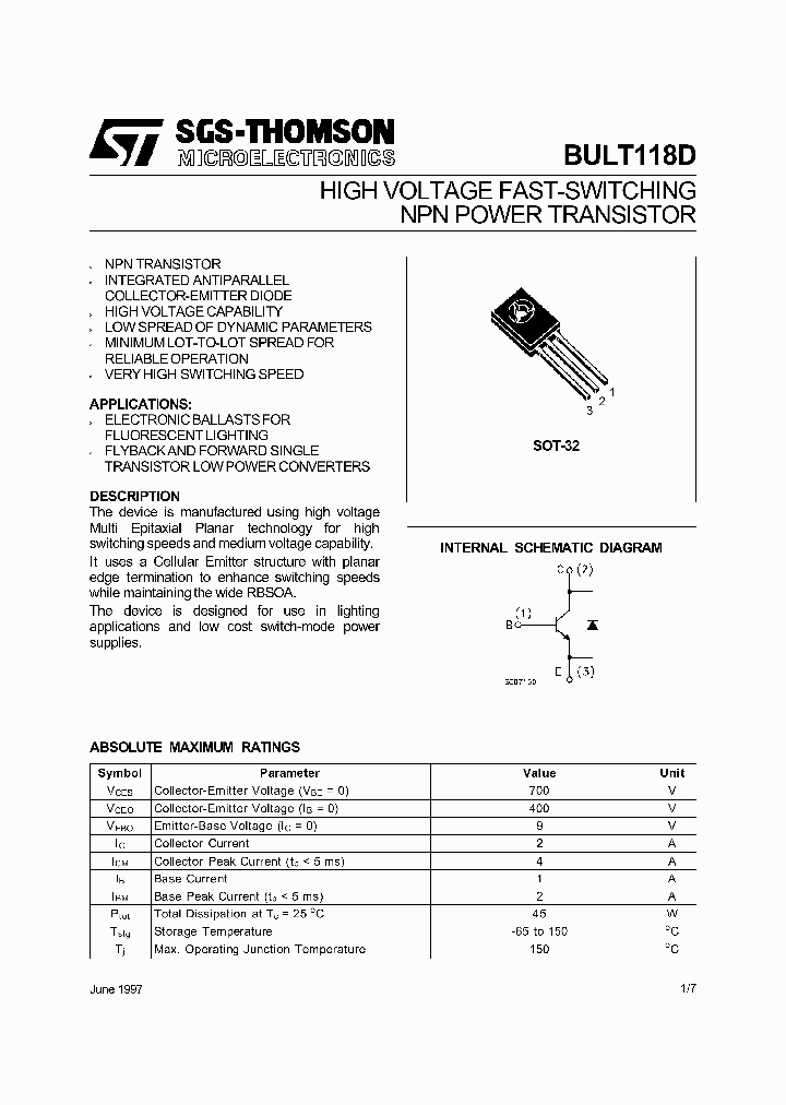 BULT118D_75364.PDF Datasheet