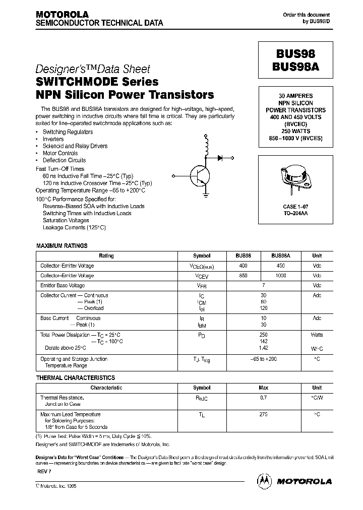 BUS98_174728.PDF Datasheet