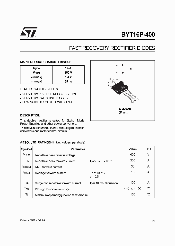 BYT16P-400_155691.PDF Datasheet